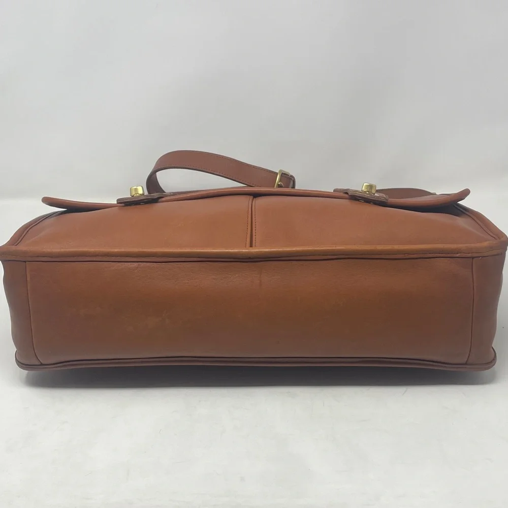 Vintage Coach Dowel British Tan Leather Laptop Briefcase #5297🖤